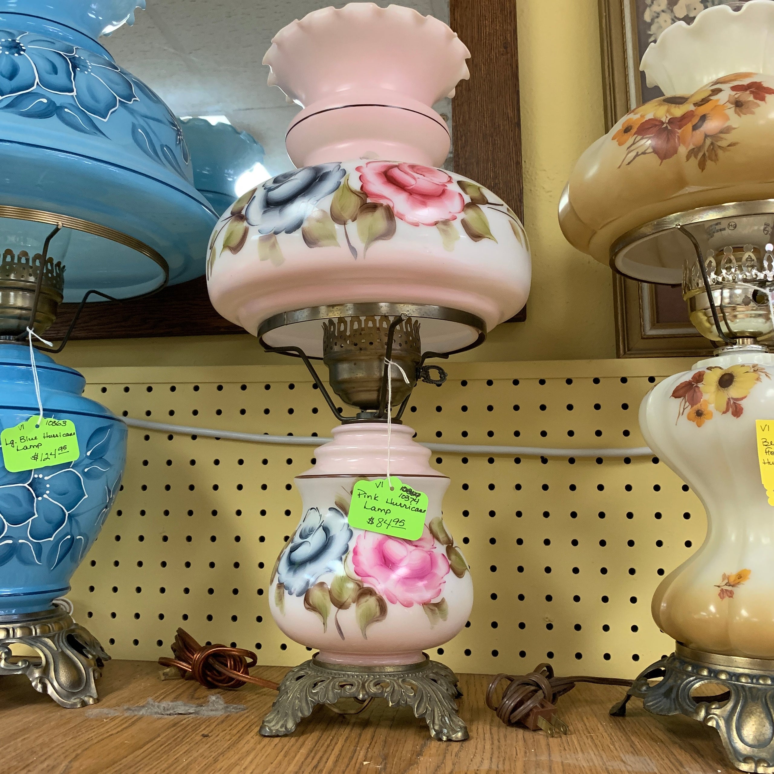 Pink deals hurricane lamp